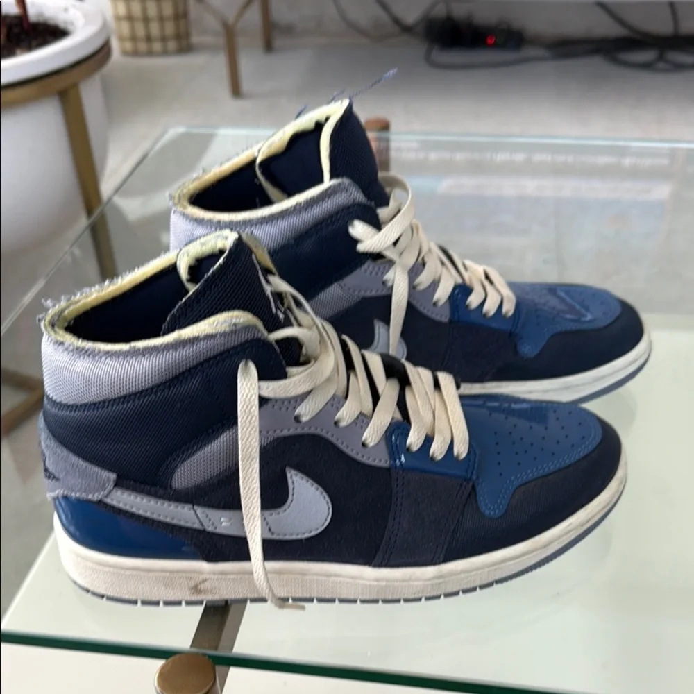 Nike Air Jordan 1 Mid SE Craft 'Inside Out-Obsidian' DR8868-400 Men's Size 7 - Picture 3 of 5